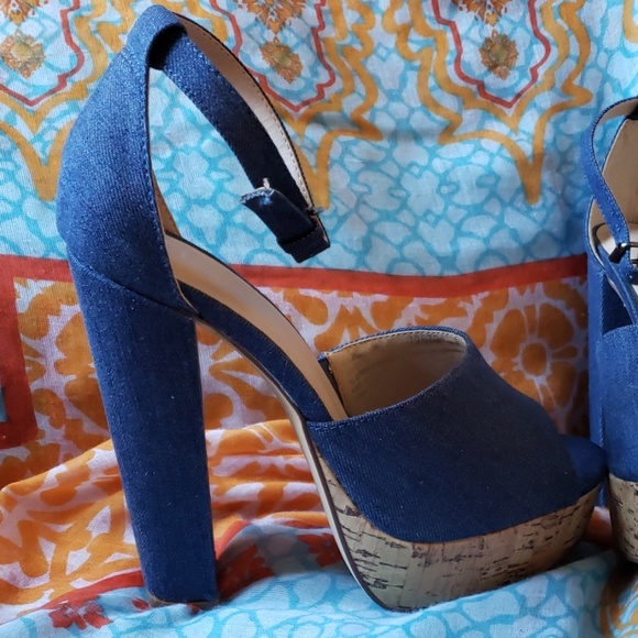 New Nicole Miller cork wedge sandal size 7 - Picture 2 of 6